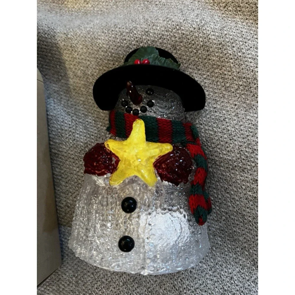 Avon CHILLY SAM Snowman NIGHT LIGHT 1999 VINTAGE Light-up Christmas Kitsch New
